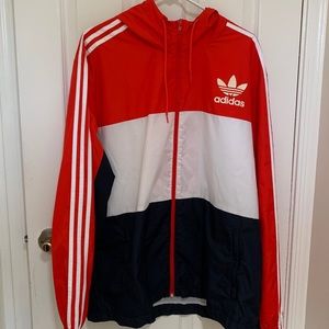 Adidas RedWhite&Blue ZIP Up Sweater ExtraLarge